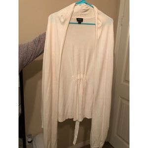 Plus size White cardigan